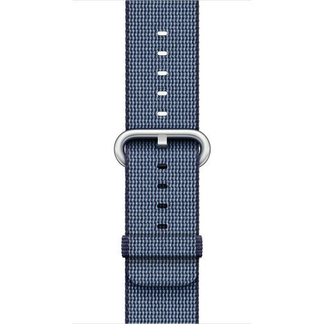 Curea iUni compatibila cu Apple Watch 1/2/3/4/5/6/7, 44mm, Nylon, Woven Strap, Midnight Blue