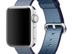 Curea iUni compatibila cu Apple Watch 1/2/3/4/5/6/7, 40mm, Nylon, Woven Strap, Midnight Blue